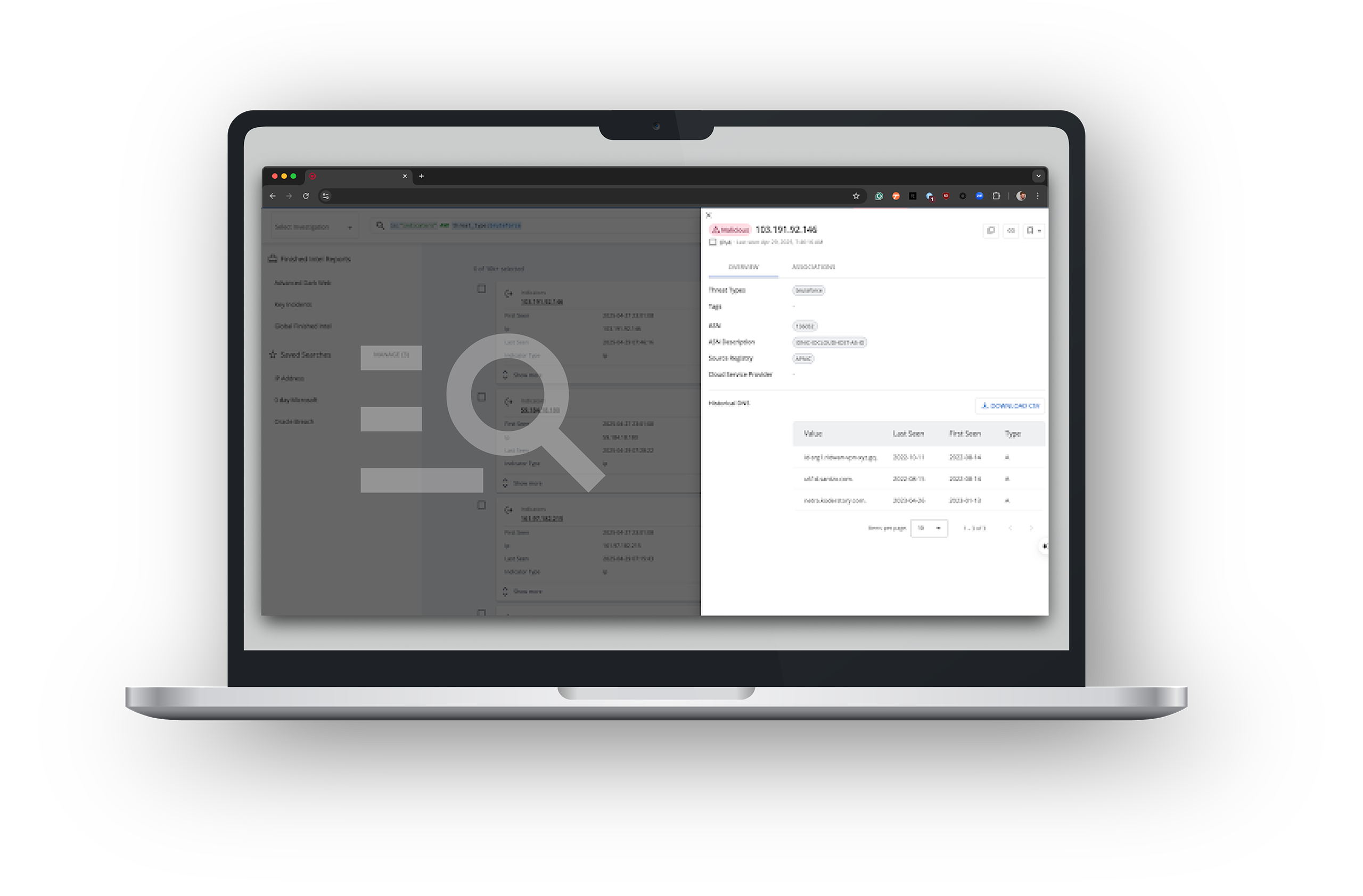 ZeroFox Intelligence Search